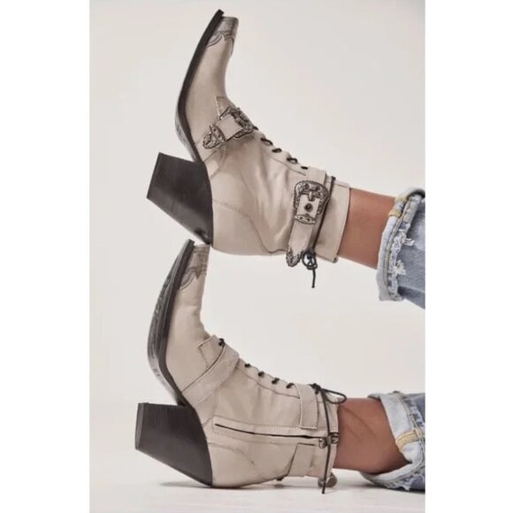 Free People Briar Buckle Boots in Opal - Picture 4 of 11